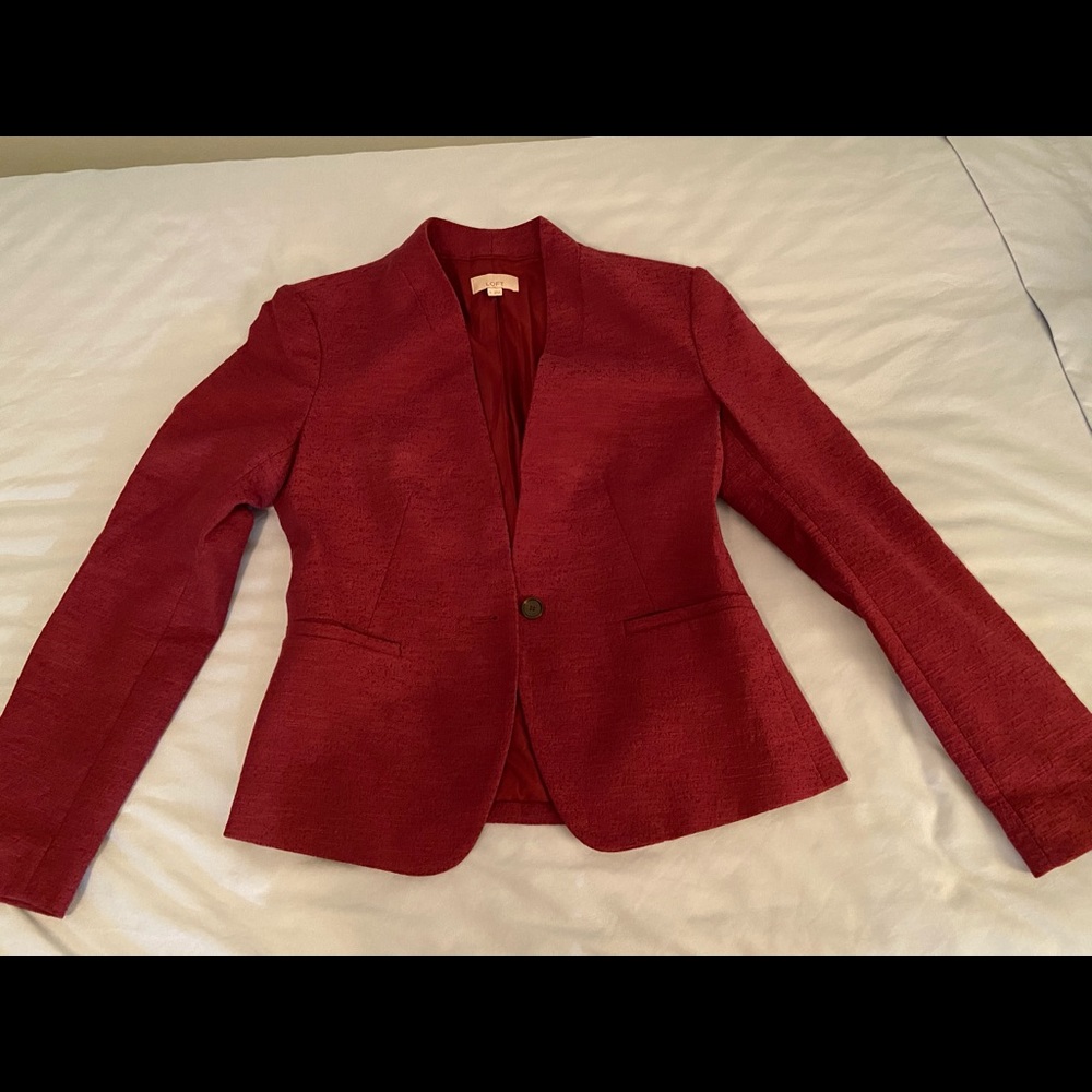 LOFT burgundy/plum blazer